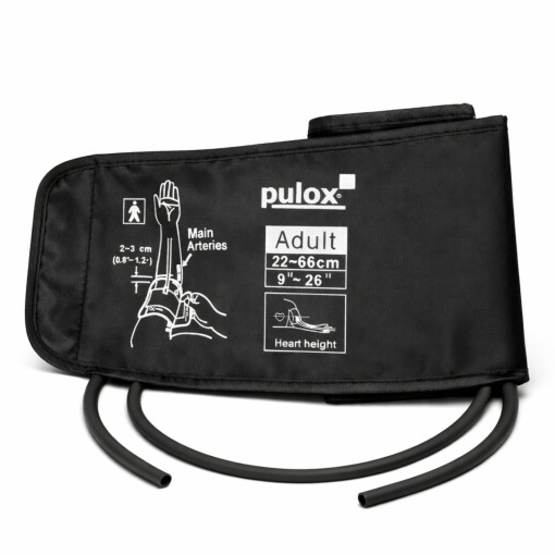 Pulox Blutdruckmanschette 22-66 cm – Universal Doppelschlauch Manschette, Extra Groß für Oberarm