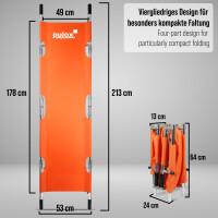 Pulox Krankentrage KTG-200 - 3x Klappbare professionelle Notfalltrage