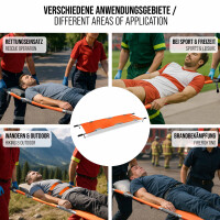 Pulox Krankentrage KTG-200 - 3x Klappbare professionelle Notfalltrage