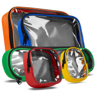 Pulox Modultasche diverse Farben mit Klarsichtfenster und Klettstreifen für Notfallrucksack