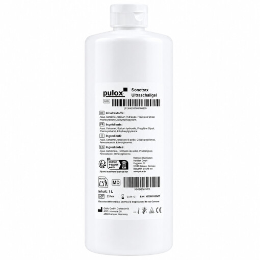 Pulox Sonotrax Ultraschallgel - 1.000 ml leitfähiges Sonographie Gel