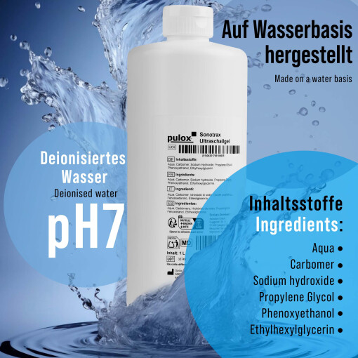 Pulox Sonotrax Ultraschallgel - 1.000 ml leitfähiges Sonographie Gel